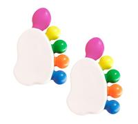 HIAKDOFT 2 Sets Creative Foot Toe Shape Highlighters Broad and Narrow Tips Colorful Marker Pens for Students Watercolor Painting Writing and Note Taking