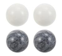 HIAKDOFT 2 Sets Marble Hand Rolling Massage Balls for Hand Fitness and Therapy Decorative Black White for Stress Relief and Rehabilitation