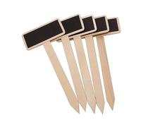 HIAKDOFT 20 PCS Mini Wooden Chalkboard Plant Labels with Sticks Double Sided Blackboard Signs for Garden Pot Tags DIY Table Numbers Wedding and Home Decorations Poplar Plywood Material
