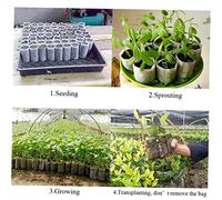 HIAKDOFT 200pcs Non Woven Plant Grow Bags Fabric Pots for Nursery Gardening Vegetables Flowers Seedlings with Water Permeability and Breathable