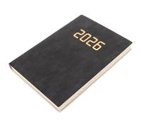 HIAKDOFT 2026 A6 Pocket Size Planner with PU Leather Cover, Starlight Black Daily and Weekly Journal Notebook with Calendar for Travel, Work, Wedding, and Budget Planning