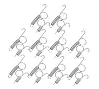 HIAKDOFT 20pcs Cage Door Spring Hooks Fixed Hanging Hooks for Pet Cages Left Right Hinge Compatible Easy-open Pull Ring Design for Secure Animal Enclosure