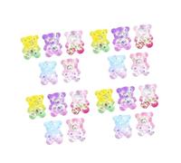 HIAKDOFT 20pcs Cartoon Bear Shaped Resin Ornaments DIY Handmade Craft Material for Photo Frames Stationery Vases Random Colors Decorative Charms Random Color