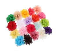 HIAKDOFT 20pcs Chiffon Flower Hair Clips for Pets Secure and Stable Pet Headdress Photo-ready Floral Hair Accessories for Dogs and Cats for Grooming and Dress Up