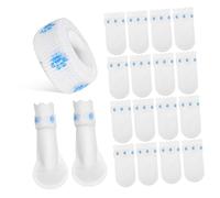 HIAKDOFT 20pcs Disposable Dog Booties S with Bandage Protective Paw Covers for Small Dogs Paw Injury Scratch and Abrasion Resistant Suitable for Outdoor Walks and Indoor Use