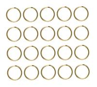 HIAKDOFT 20pcs Metal Key Rings DIY Rings for Keychain Making Sturdy Brass Key Holders Flat Pendants for Craft Projects
