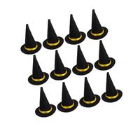HIAKDOFT 20pcs Mini Felt Witch Hats Halloween Wine Bottle Toppers Party Decorations Craft Accessories for Holiday Celebrations and DIY Festive Table Setting