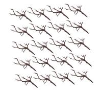 HIAKDOFT 20PCS Mini Plastic Antlers Decorative DIY Christmas Deer Horns Durable Antler Crafts for Rustic Floral Arrangements Wedding Home Holiday Ornaments