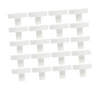 HIAKDOFT 20pcs T-shaped Coral Frag Rack Ceramic Base Frag Plug Aquarium Coral Branch Support White Stand for Marine and Reef Fish Tanks
