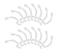 HIAKDOFT 20Pcs White Rabbit Cage Connectors and Hamster Cage Side Clamps 6.8×1.5Cm Detachable Small Pet Enclosure Fixing Clips for Hutch and