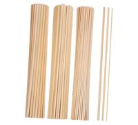 HIAKDOFT 215 Pcs Wood Craft Sticks Birch Wood Dowels Round Unfinished Smooth Surface for DIY Modeling Handcrafting and Decoration Includes Lengths Thickness