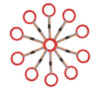 HIAKDOFT 24 Sets Ring Walking Rope Leash Safety Wristband for Preschool Anti-Lost Control Strap with Quick Release Lightweight Red Rope for Daycare Group Walks and Outdoor Activities