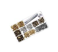 HIAKDOFT 240 Set Double-Sided Metal Snap Fastener Kit with Rivets Leather Craft Press Studs for DIY Repairs Decorations Includes Installation Tool and Clear Storage Box