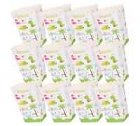 HIAKDOFT 24pcs Dinosaur Pattern Popcorn Boxes Paper Treat Candy Snack Boxes for Birthday Party Favor and Movie Night Packaging