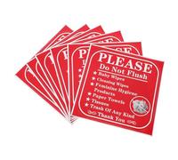 HIAKDOFT 24pcs Toilet Warning Stickers Instructional Decals for Bathroom Use Please Do Not Flush Labels Residue Removal Suitable for Home and Business Restrooms