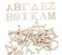 HIAKDOFT 24pcs Unfinished Wood Alphabet Letters Natural Wood for DIY Crafts Educational Spelling Games Creative Learning Activities Classroom Home Decor
