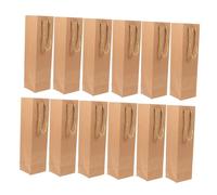 HIAKDOFT 24pcs Wine Bottle Bags Bulk Wedding Wine Bags for Corporate Wedding Kraft Paper Bulk Light Brown