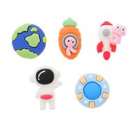 HIAKDOFT 25pcs Cartoon Craft Charms for DIY Hair Accessories Mini Flatback Space and Animal Designs Including Cats Rabbits Astronauts for Handmade Headwear Decoration and Craft Projects