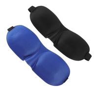 HIAKDOFT 2Pcs 3D Sleep Mask for Women and, Black and Blue Eye Cover with Contoured Design, Soft Comfortable Travel Sleeping Mask for Night Use and Light Blocking
