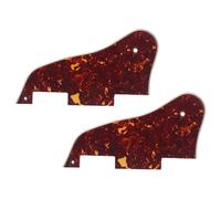 HIAKDOFT 2PCS Acoustic Guitar Pickguard Red Tortoise Shell Self-adhesive Protector for Scratch Prevention Vibration Reduction and Tone Clarity Compatible with Folk and Electric Guitars