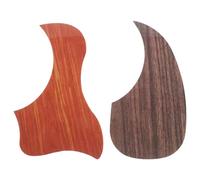 HIAKDOFT 2PCS Acoustic Guitar Pickguard Sticker Wood Grain Finish Self-adhesive Protector for Folk Guitars Walnut Rosewood Panel Decorative Shield