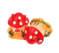 HIAKDOFT 2pcs Adorable Simulated Mushroom House Ornaments for Reptile Pet Box Decoration Creating Micro Landscape in Your Pet Habitat