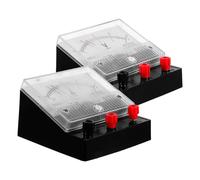 HIAKDOFT 2PCS Analog Dc Ammeter Voltmeter Set for Voltage and Measurement Portable Electric with Sturdy Plastic Build Physics Classroom Equipment for School Lab Practical Experiments