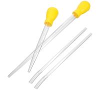 HIAKDOFT 2pcs Aquarium Gravel Vacuum Cleaner Set with Hand Siphon Pump and Extension Tubes, 30ml 50ml Yellow Fish Tank Siphon for Turtle and Aquarium Water Change