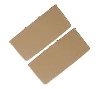 HIAKDOFT 2pcs Automotive Sun Visor Mirror Covers Replacement for Deep Beige Flip Vanity Mirror Caps with Angle for Personal Grooming and Makeup the Go