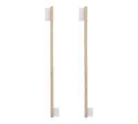 HIAKDOFT 2pcs Bamboo Pet Toothbrush for Dogs and Cats, Double-Ended Soft Bristle Brush, Eco-Friendly Pet Dental Cleaning Tool for Oral Hygiene