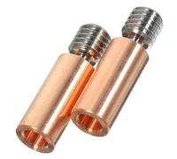 HIAKDOFT 2pcs Bi-metal Smooth Heat Break Throat Tube for Printer Copper Alloy Heatbreak Preventing Heat Transfer and Clogging Precision Engineered for Stable Filament Feeding