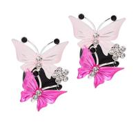 HIAKDOFT 2pcs Butterfly Car Vent Clips Rhinestone Air Freshener Car Accessories Zinc Alloy Stylish Bling Decoration for Women