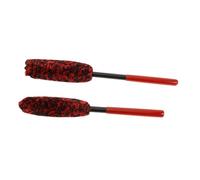 HIAKDOFT 2pcs Car Wheel Cleaning Brush with Soft Wool Sticks Tire Rim Cleaner Tools for Deep Dirt Removal and Restored Shine Efficient Car Detailing Brushes for Tires and Wheels