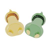 HIAKDOFT 2pcs Cartoon Duck Wall Hooks Adhesive No Drill Hanging Hooks for Bathroom Towels Bags Power Plugs Space Saving Wall Mount Organizer for Kitchen Bedroom Living Room Yellow Green
