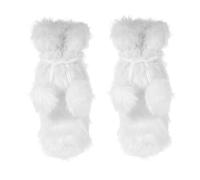 HIAKDOFT 2pcs Christmas Plush Wine Bottle Bags Soft Protective Tote Pouches with Drawstring for Holiday Parties Seasonal Wrapping and Bottle Protection