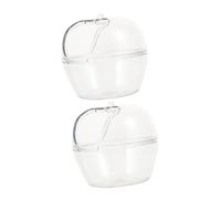 HIAKDOFT 2Pcs Clear Hamster Sand Bath Container Detachable Small Pet Cage Bath Tub for Warm Joyful Bathing Environment and Easy Cage Attachment