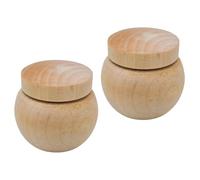 HIAKDOFT 2Pcs Compact Wooden Parrot Bowls Daily Use Bird Feeders Food Containers for Cage Multi-function Bird Seed Boxes Snack Trays for Parakeets Cockatiels and Budgies