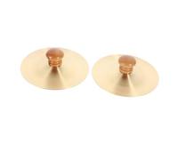 HIAKDOFT 2Pcs Copper Finger Cymbals Musical Percussion Instruments for Interaction Music Enlightenment Enhancing Relationship