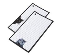 HIAKDOFT 2pcs Cute Cat Memo Pads Small Set for Office and Classroom Organization Easy Tear with Smooth Writing Surface Versatile Adhesion for Refrigerator and Metal for Women