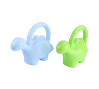 HIAKDOFT 2pcs Dinosaur Animal Shaped Watering Kettles for Comfortable Grip Cartoon Style Indoor Outdoor Garden Watering Cans in Green and Blue Parent Interactive Tool