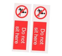 HIAKDOFT 2pcs Do Not Sit Here Sticker Self Adhesive Privacy Warning Sign for Office School Hotel Company Prohibition Notice for Safety and Social Distancing Easy to Apply and Visible Decal