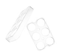 HIAKDOFT 2pcs Egg Holder for Fridge Side Door Capacity Slot Egg Organizer Tray Space-saving for Refrigerator Kitchen Cabinet