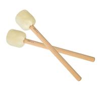 HIAKDOFT 2pcs Felt Drum Mallets with Plush Head Beech Handle Bass Drumsticks for Percussion Instruments Gongs and Singing Bowls Stage Performance Jazz