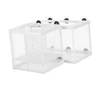 HIAKDOFT 2pcs Fish Separator Box Aquarium Breeding Net with Transparent Mesh for Isolation and Fry Hatchery Small and Large for Versatile Fish Tank Use