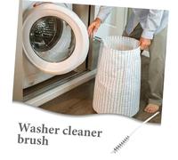 HIAKDOFT 2pcs Flexible Washing Machine Cleaning Brush with Extended Handle for Drum and Dryer Vent PP Material Lightweight Design for Reach Washer and Pipe Cleaning Tasks