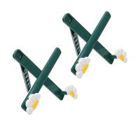 HIAKDOFT 2pcs Foldable Plastic Flower-Shaped Book Stand for Reading Textbooks and Recipe Books, Hands-Free Cookbook Holder and Music Sheet Display Rack for Home and Study Desk, Green White