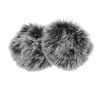 HIAKDOFT 2PCS Furry Windscreen Cover for Lapel Microphone Soft Plush Windproof Mic Protector Noise Reducing Muff for Clear Speech Recording and Live Broadcast