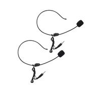 HIAKDOFT 2PCS Head-mounted Wired Microphone with Boom Arm for Voice Amplifier One-way Noise-reducing Headset Mic for Clear Conversation and Flexible Positioning