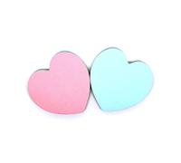 HIAKDOFT 2pcs Heart Shaped Self Adhesive Post Pads Xin for Office School Home Reminder Message Paper Random Color