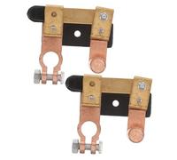 HIAKDOFT 2pcs Heavy Duty Battery Disconnect Switch Brass Kill Switch for Truck Car Vehicle Power Cutoff Quick Isolation Protection Easy Install